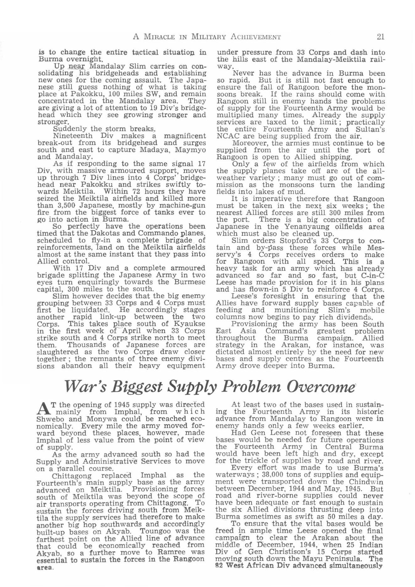  Burma - A Miracle in Military Achievement 