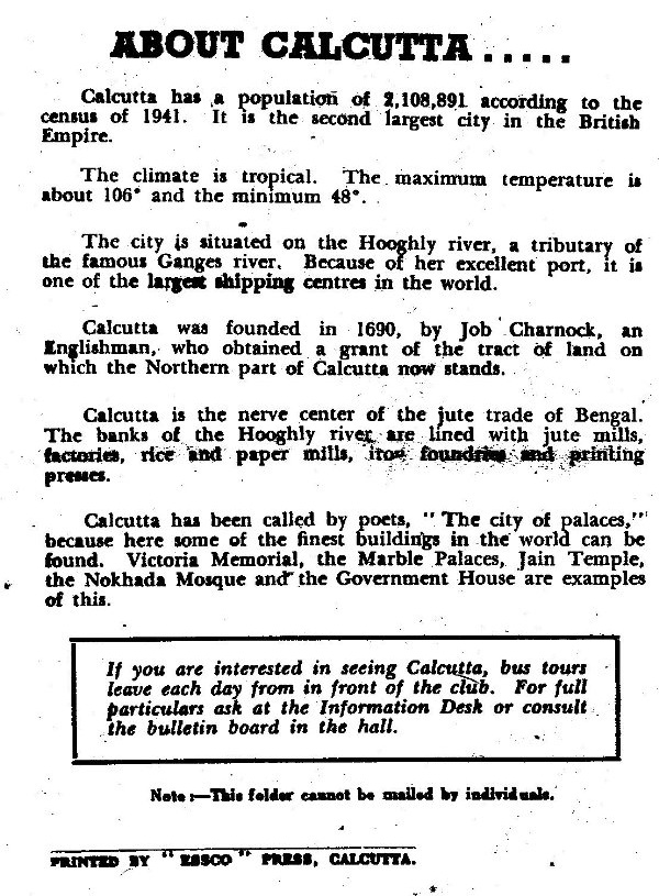  Guide to Calcutta 