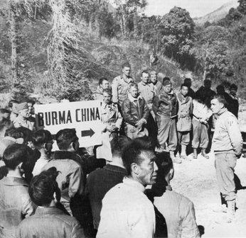  Engineers at the Burma-China border on the Tengchung Cut-off 