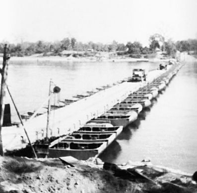  Crossing the Irrawaddy on a pontoon bridge 