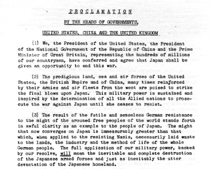  Potsdam Declaration 