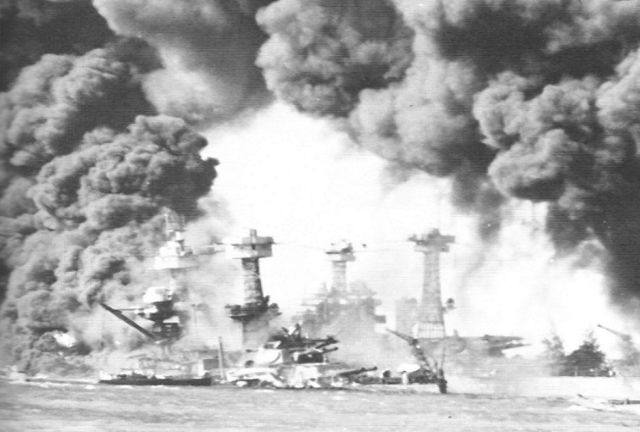  Battleships ablaze  