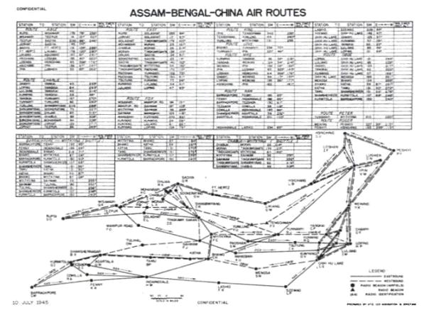  Assam-Bengal-China Air Routes - Click to enlarge 
