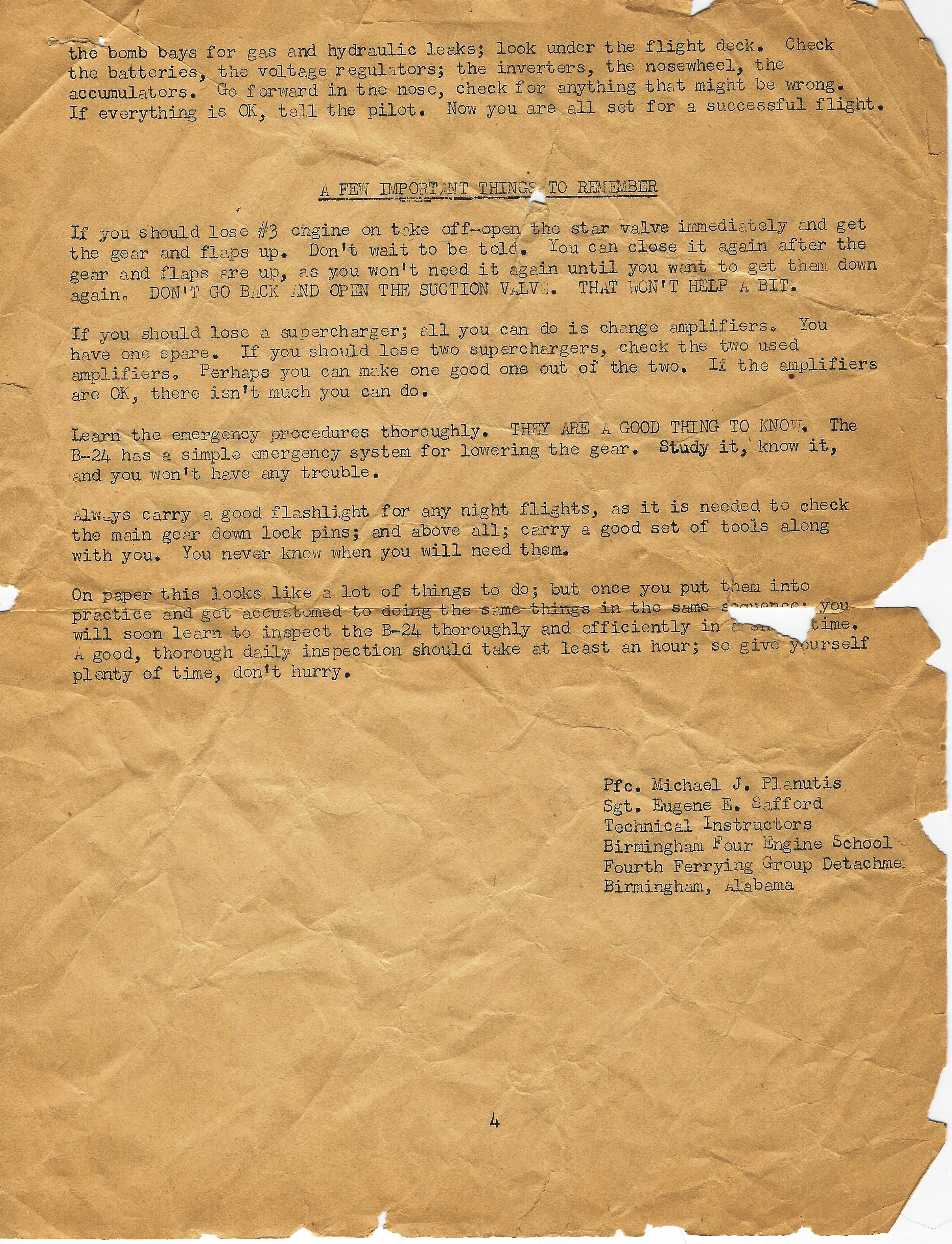  Duties of a B-24 Flight Engineer 