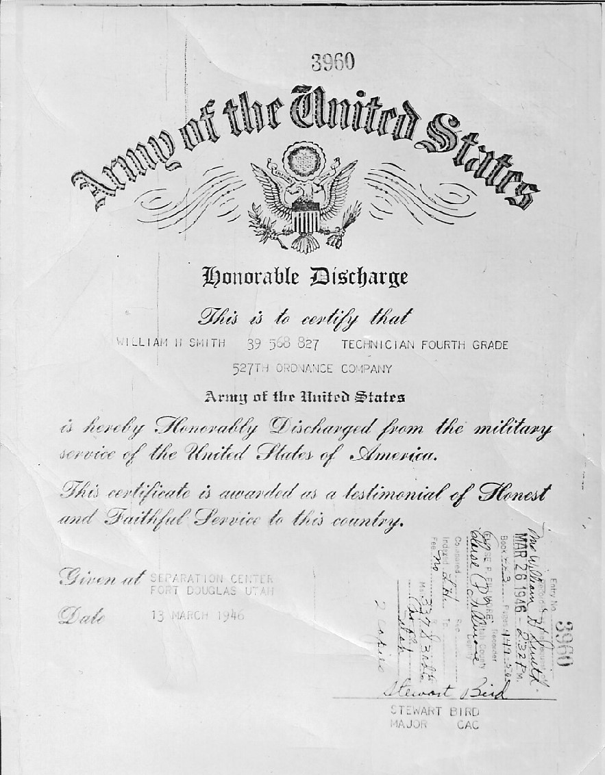 William H. Smith Military Documents