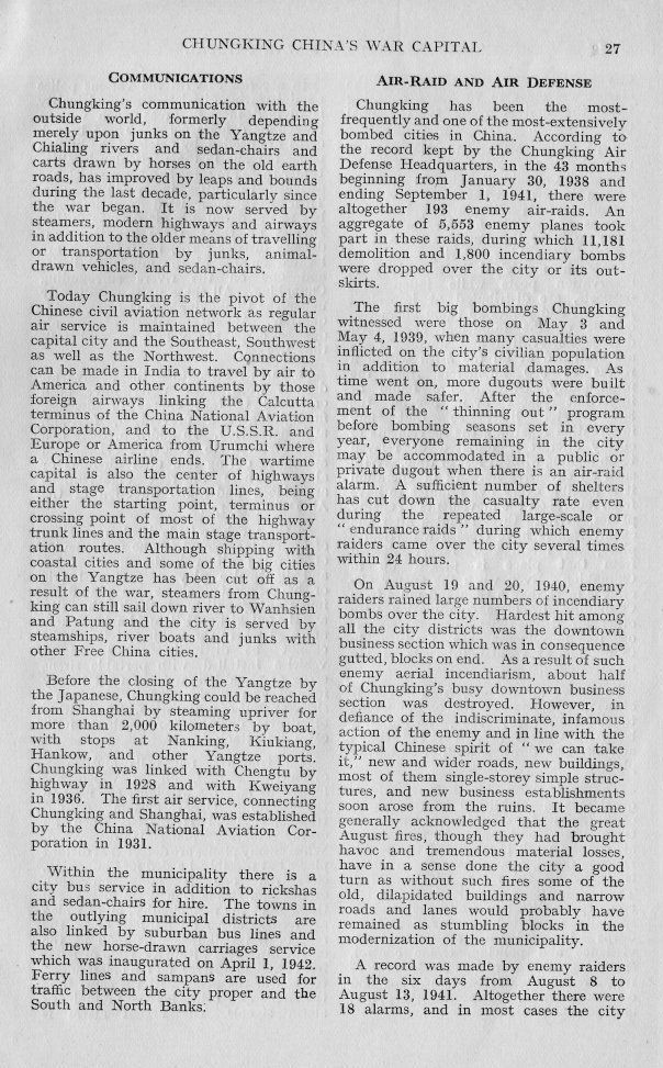 Chungking China's War Capital 1943