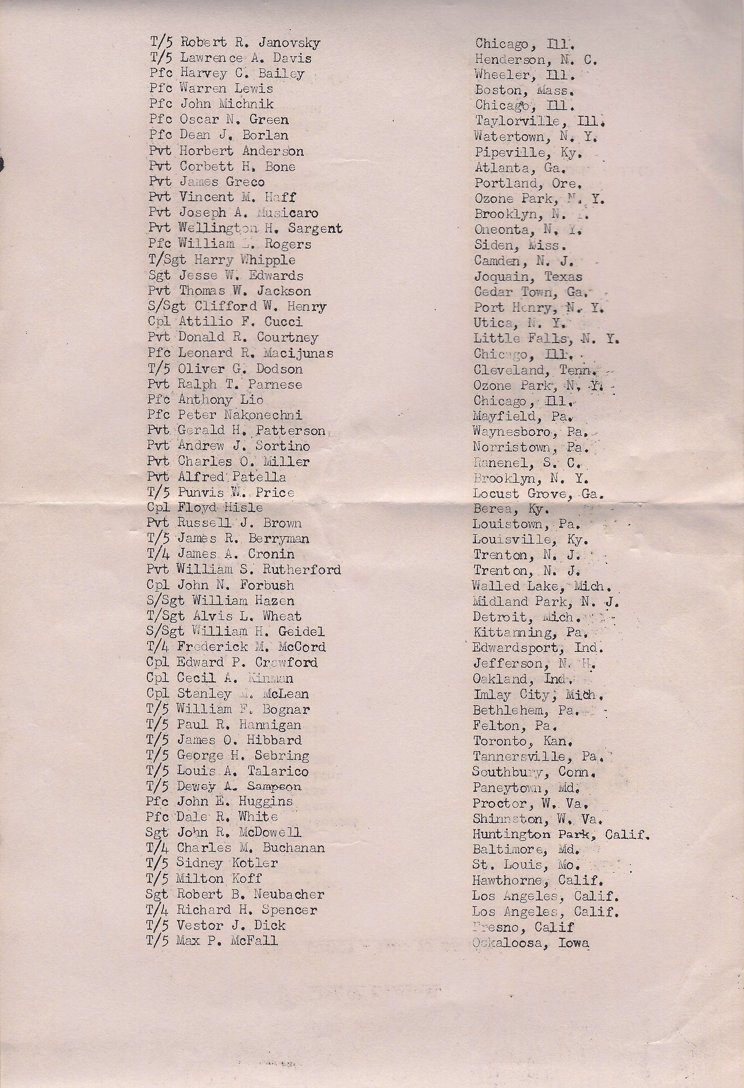  First Convoy Personnel 