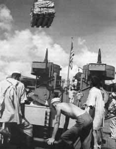  Unloading supplies at Calcutta 