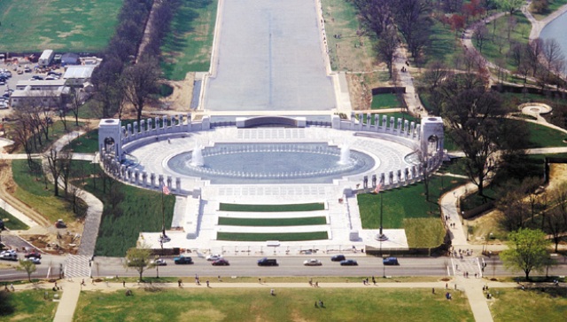  A view of the Memorial from the Washington Monument 